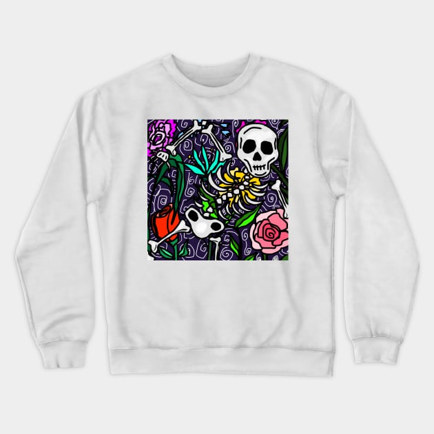 Skeleton Bouquet Crewneck Sweatshirt by GemmasGems